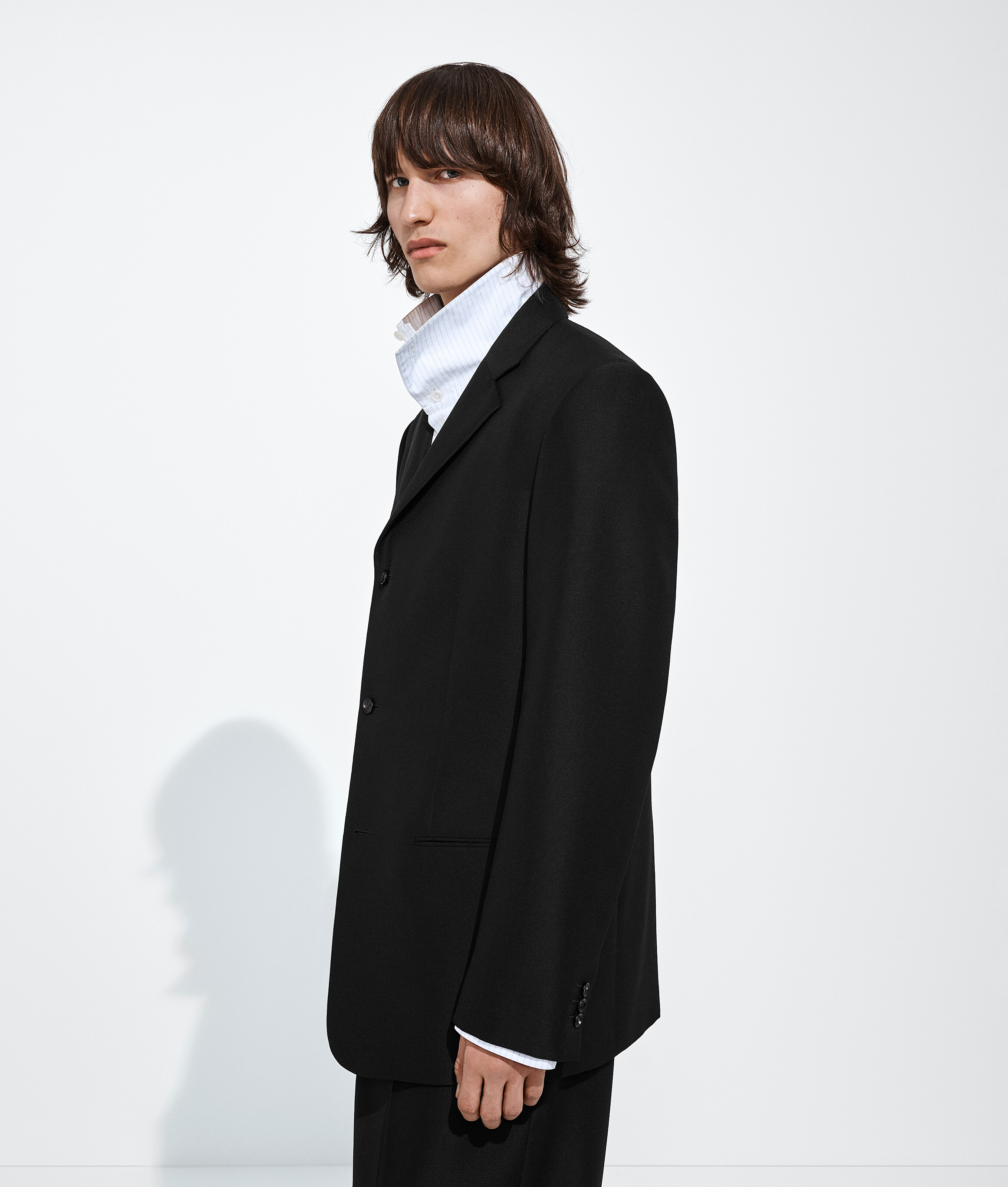 Men's Mohair And Wool Jacket in Double black Bottega Veneta Luxembourg EN - Image 2