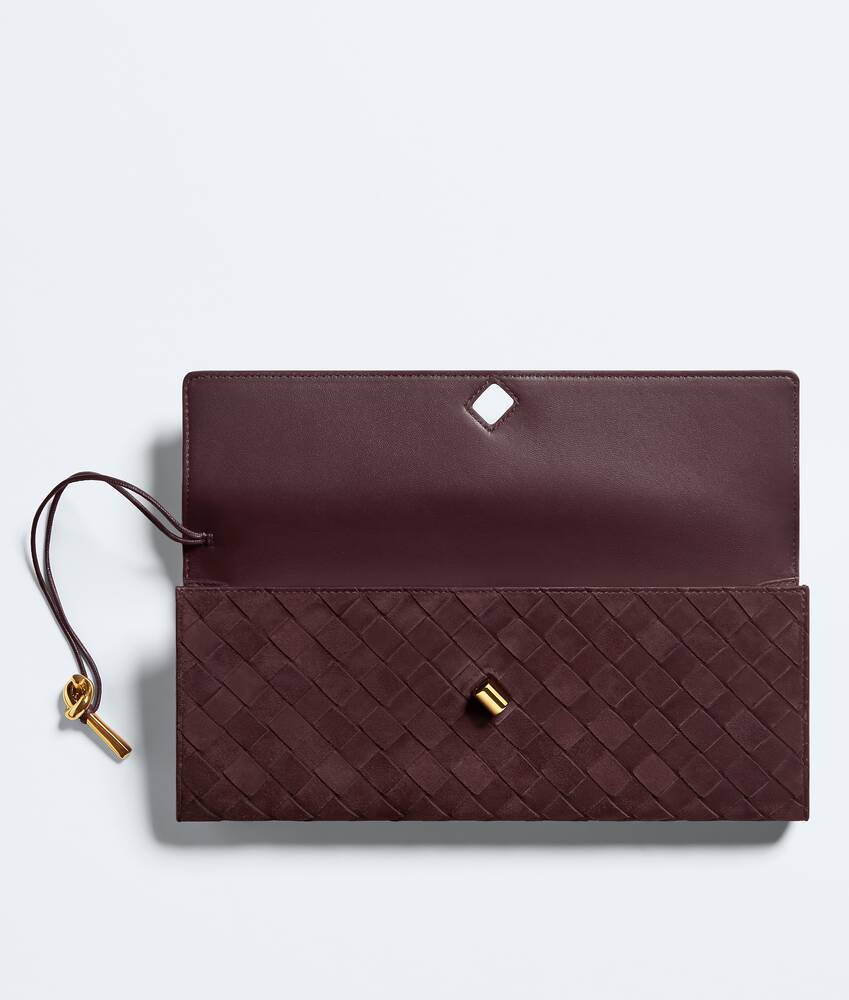 Women's Andiamo Clutch in Deep mahogany Bottega Veneta Singapore EN - Image 3