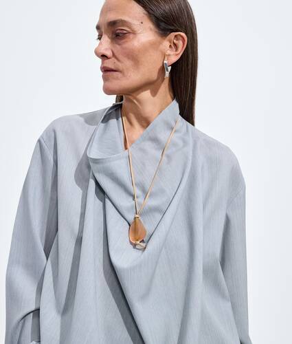 Women's Prisma Leather Necklace in Pink/shore Bottega Veneta Bulgaria EN - Image 2