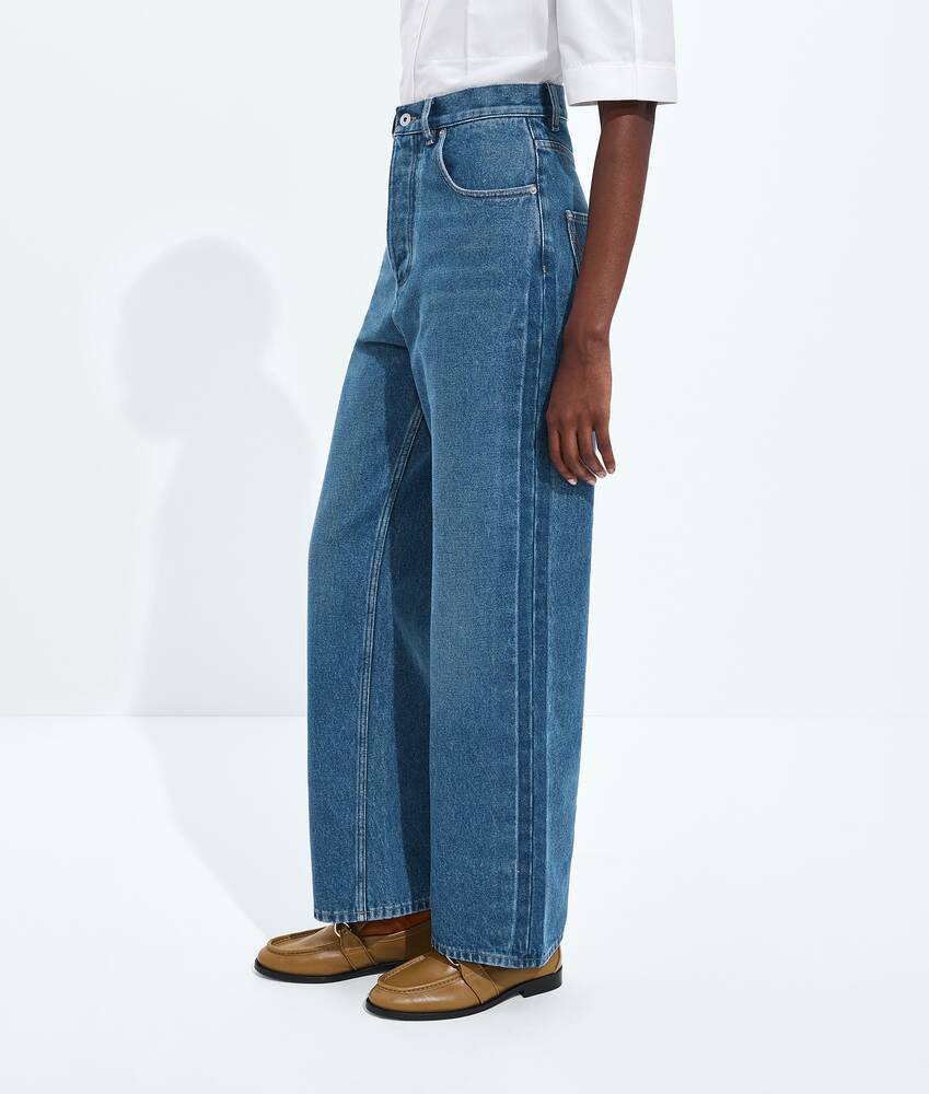 Display a large version of the product image 2 - Medium Indigo Wide Leg Jeans