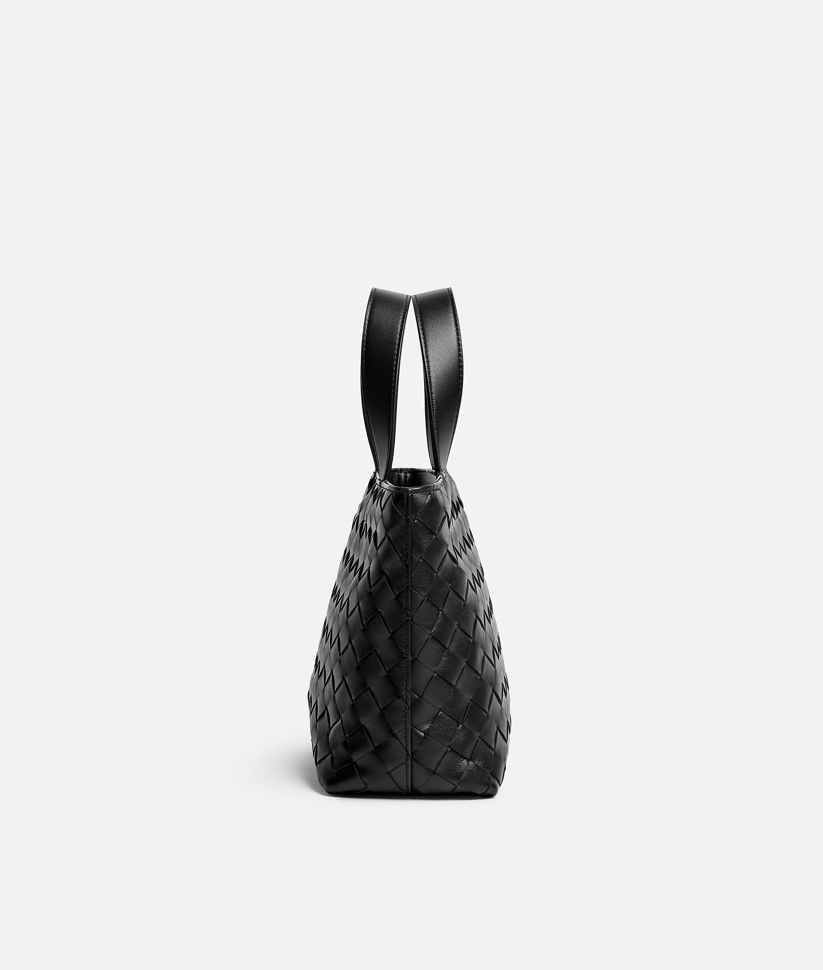 Men's Mini Intrecciato Zipped Tote in Black Bottega Veneta Luxembourg EN - Image 4