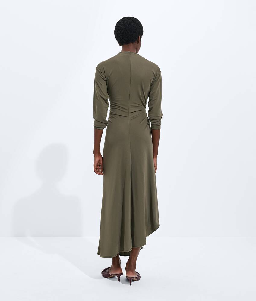 Women's Crepe Viscose Jersey Dress in Camo | Bottega Veneta SE Women's Crepe Viscose Jersey Dress in Camo | Bottega Veneta SE