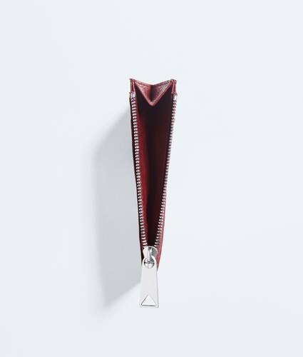 Men's Woven Mycelium Zipped Card Case  in Lava red Bottega Veneta Croatia EN - Image 2