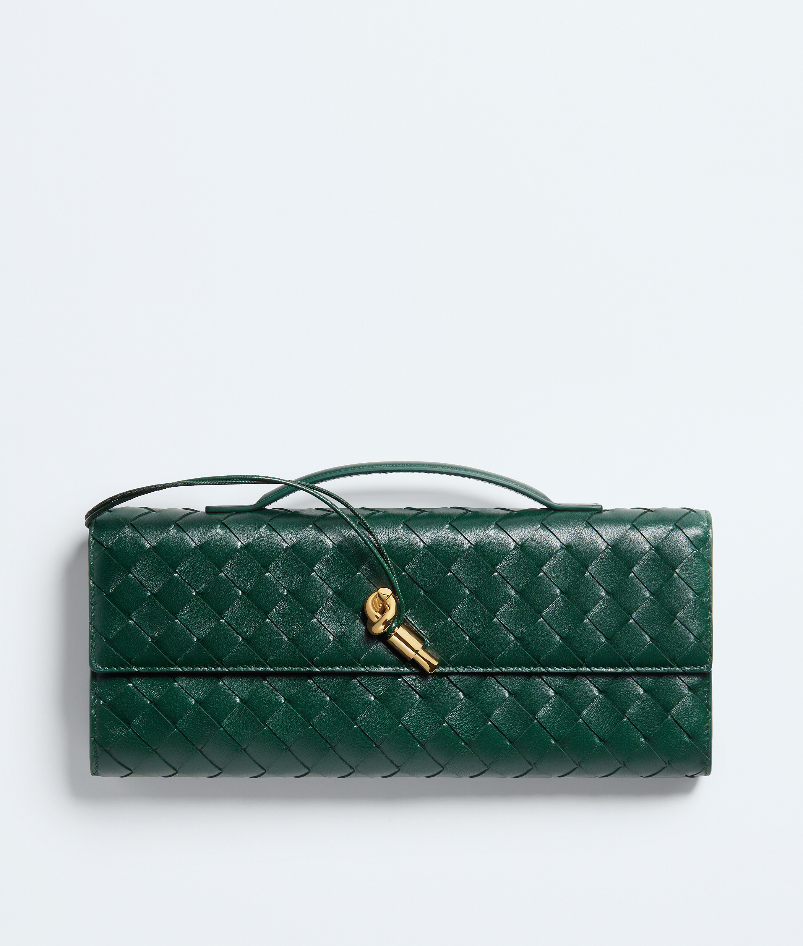 Women's Andiamo Clutch in Emerald green | Bottega Veneta US