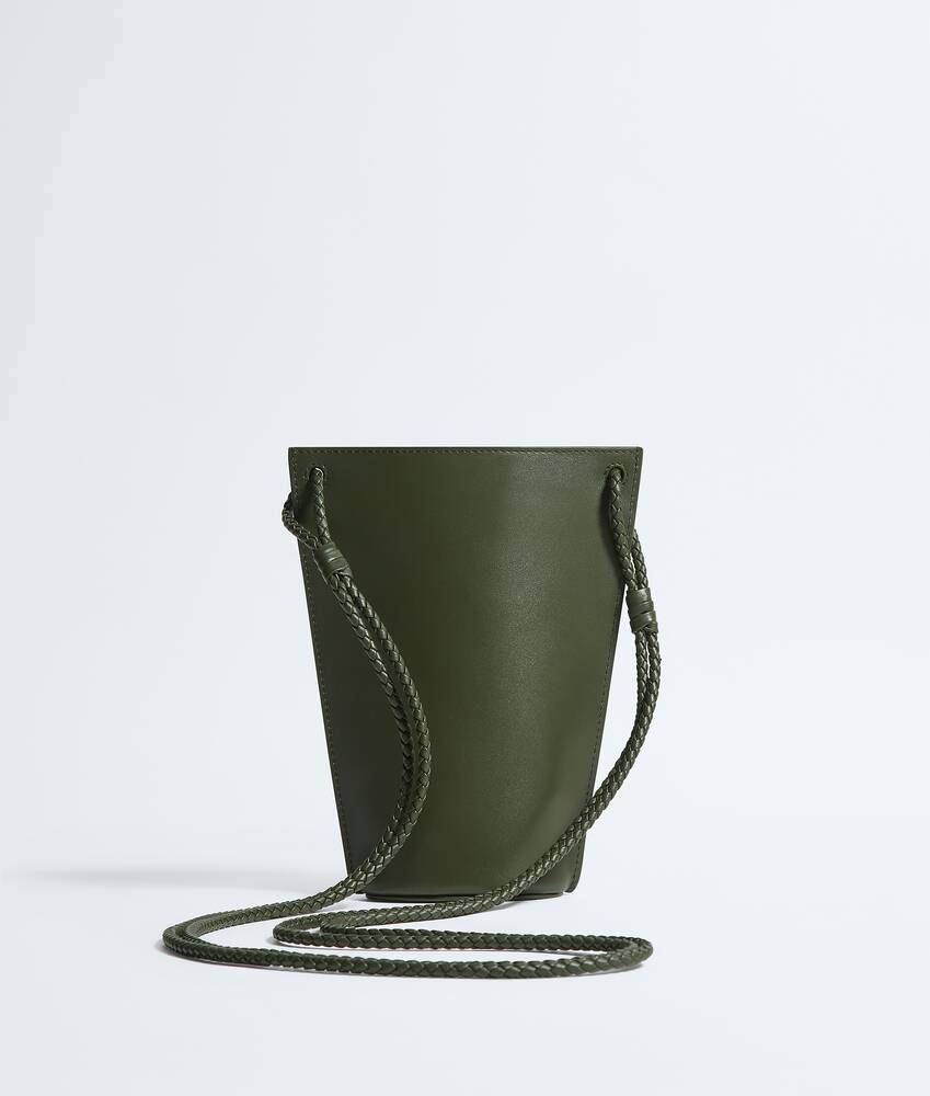Women's Bacio Phone Bucket in Green tweed Bottega Veneta United States EN - Image 5
