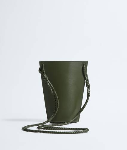 Women's Bacio Phone Bucket in Green tweed Bottega Veneta United States EN - Image 5
