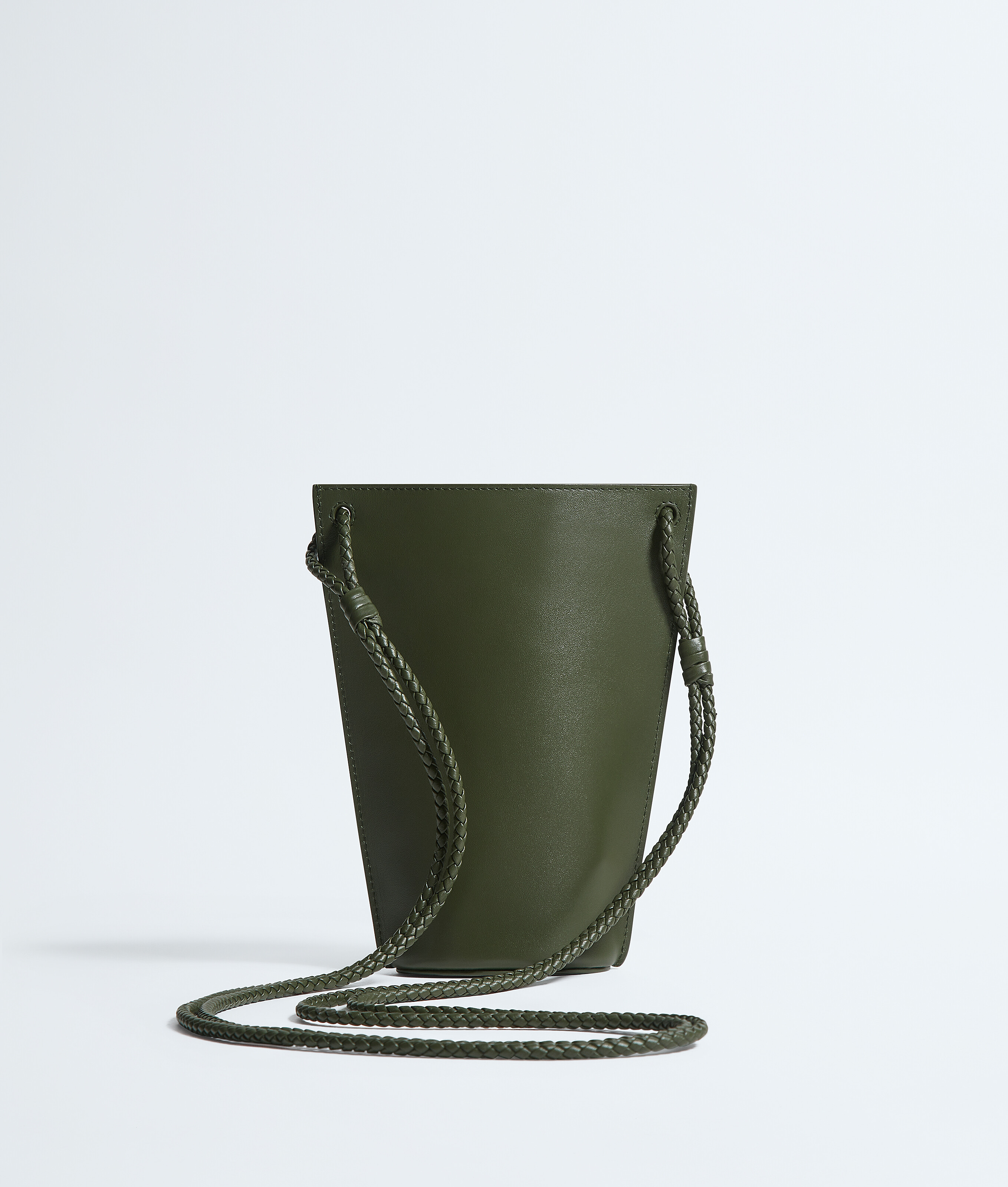 Women's Bacio Phone Bucket in Green tweed Bottega Veneta Luxembourg EN - Image 5