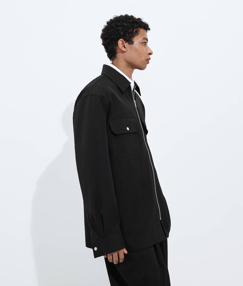 Display a large version of the product image 2 - Wool Grain De Poudre Overshirt