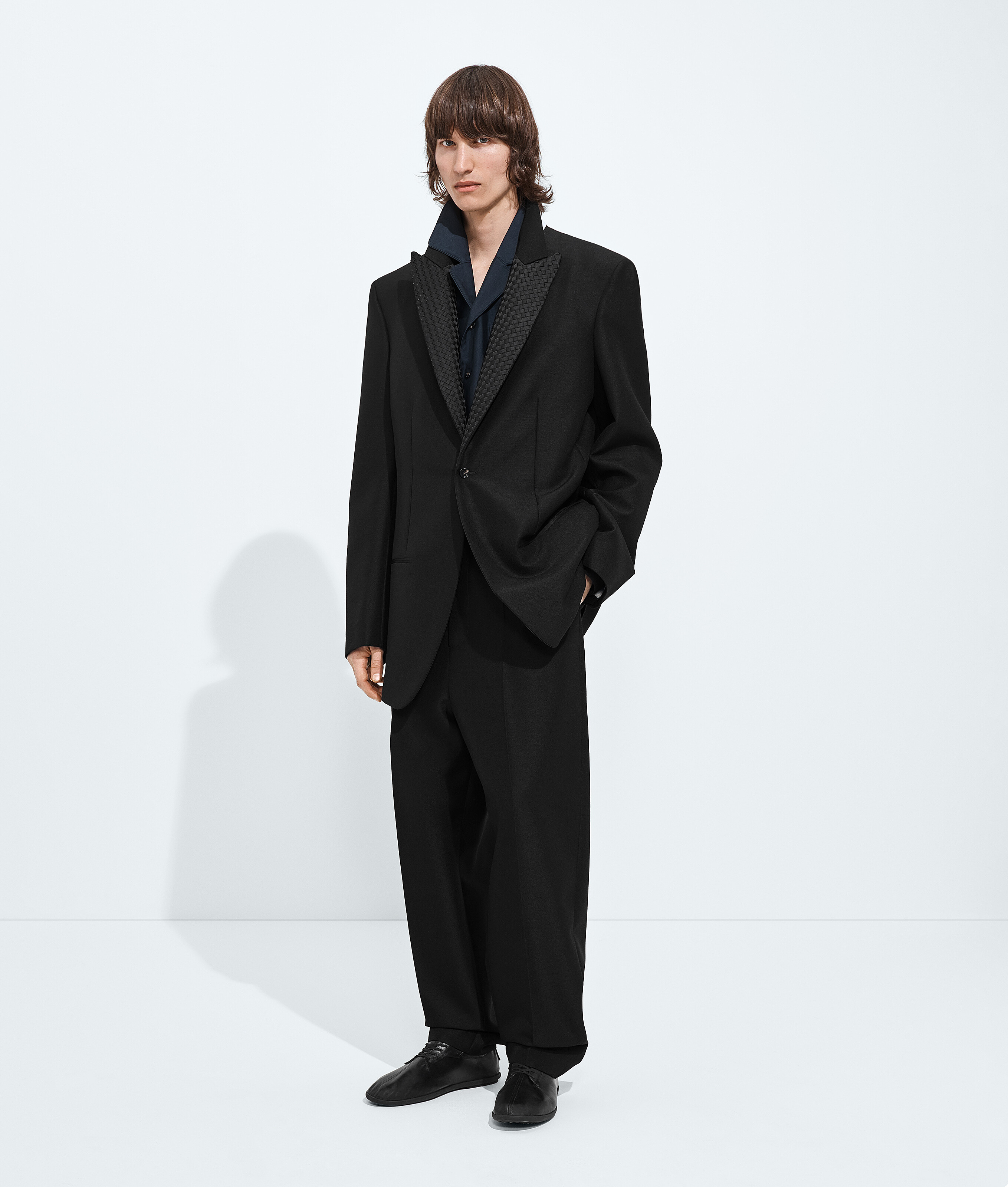 Men's Mohair And Wool Jacket  in Double black Bottega Veneta Luxembourg EN - Image 4