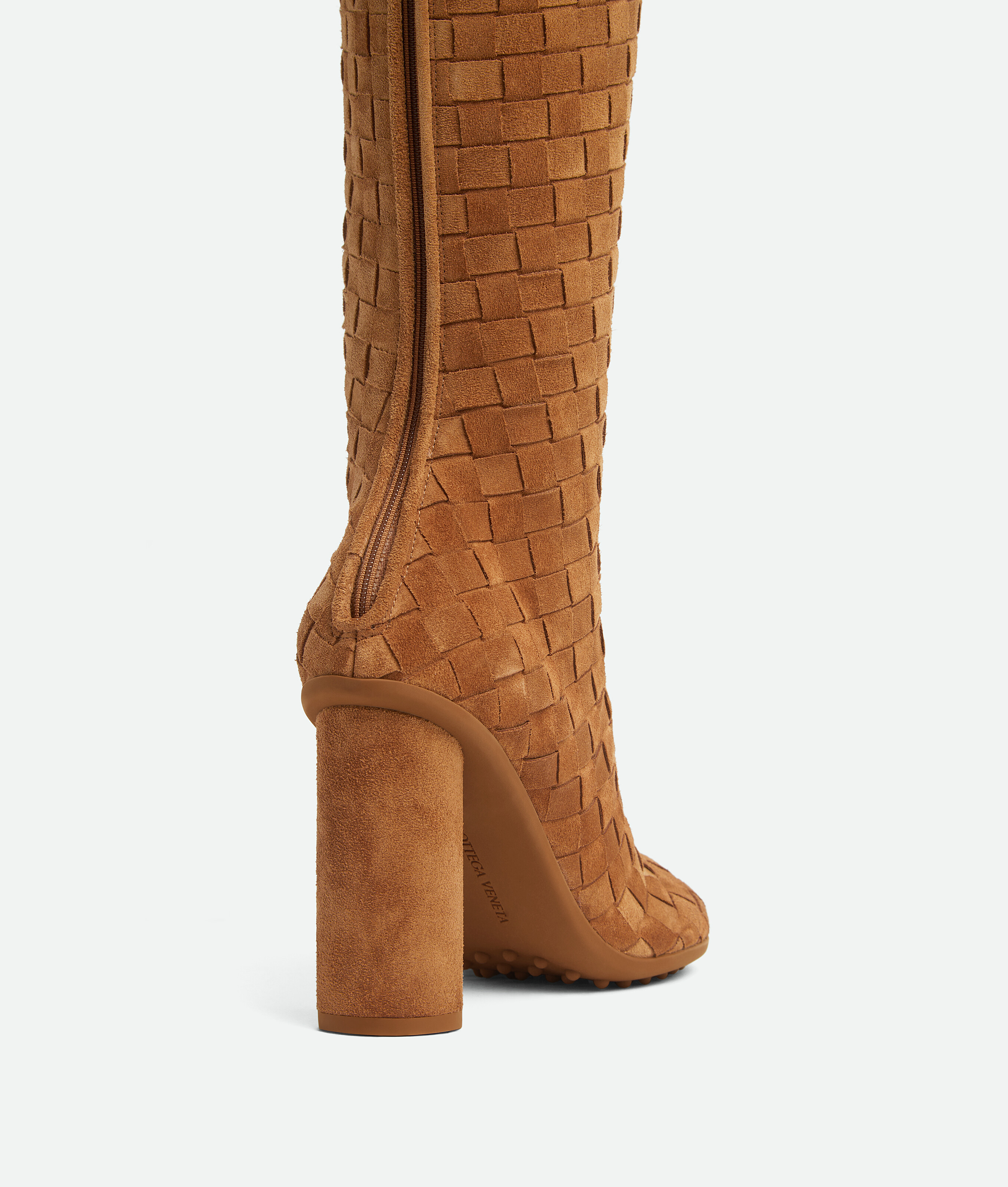 Bottega Veneta Suede Atomic Knee-high Boots 90 In Brown