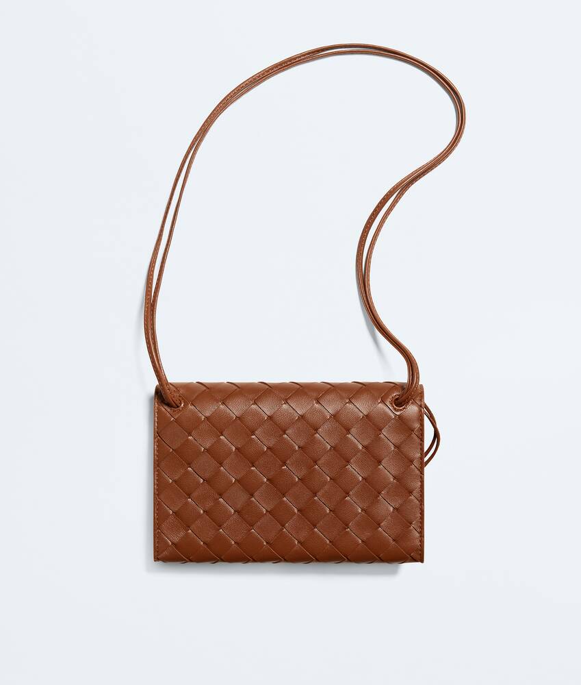 Women's Andiamo Pouch on Strap in Tannin Bottega Veneta Netherlands EN - Image 4