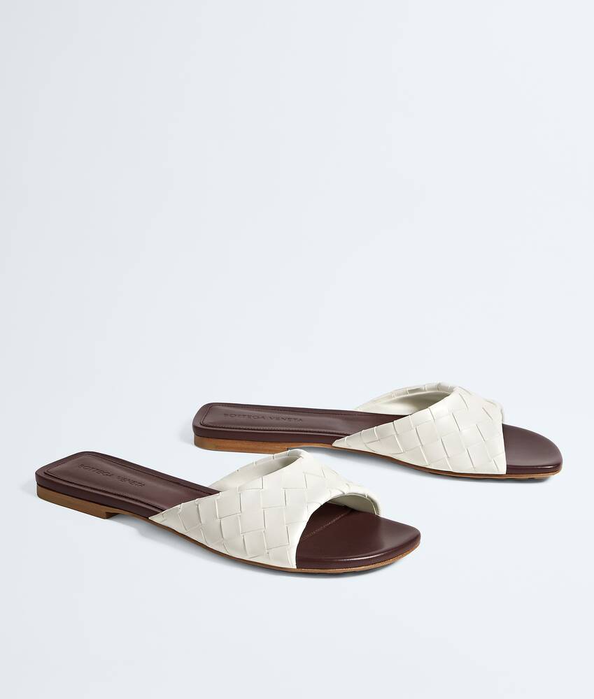 Women's Livia Flat Mule in Alabaster/cioccolato Bottega Veneta United States EN - Image 3