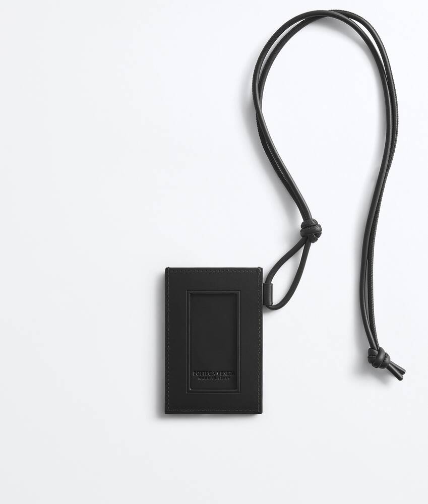 Men's Intrecciato Badge Holder in Black/shamrock Bottega Veneta Greece EN - Image 3