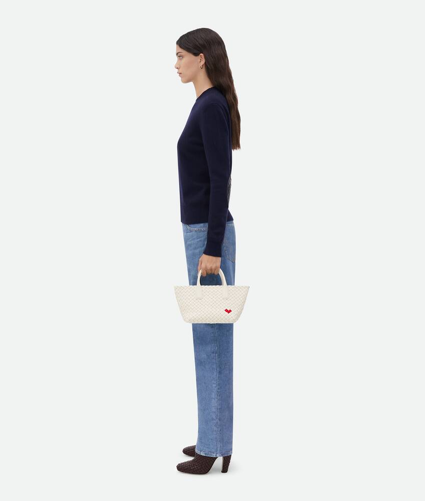 Women's Mini Cabat in White / Vernis Bottega Veneta Brazil EN - Image 2