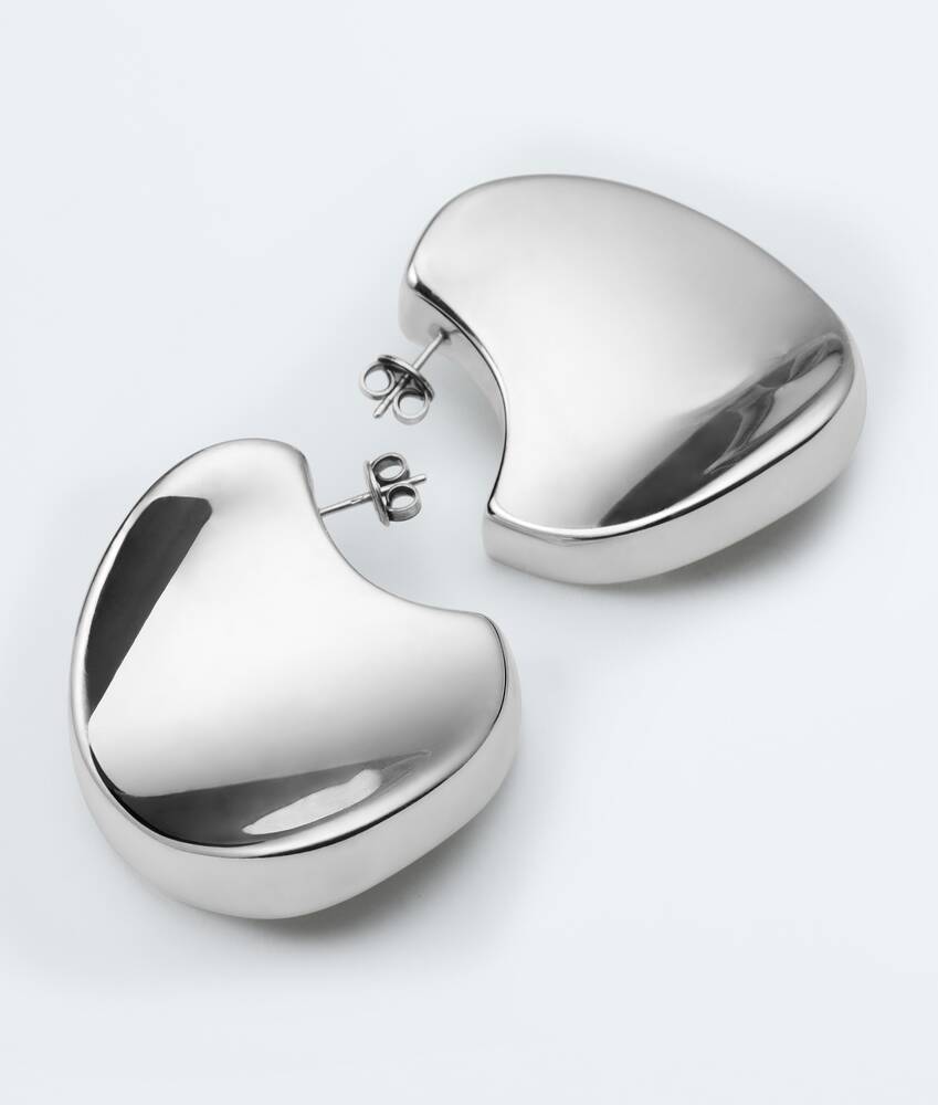 Women's Large Disc Earrings in Silver Bottega Veneta Taiwan EN - Image 3
