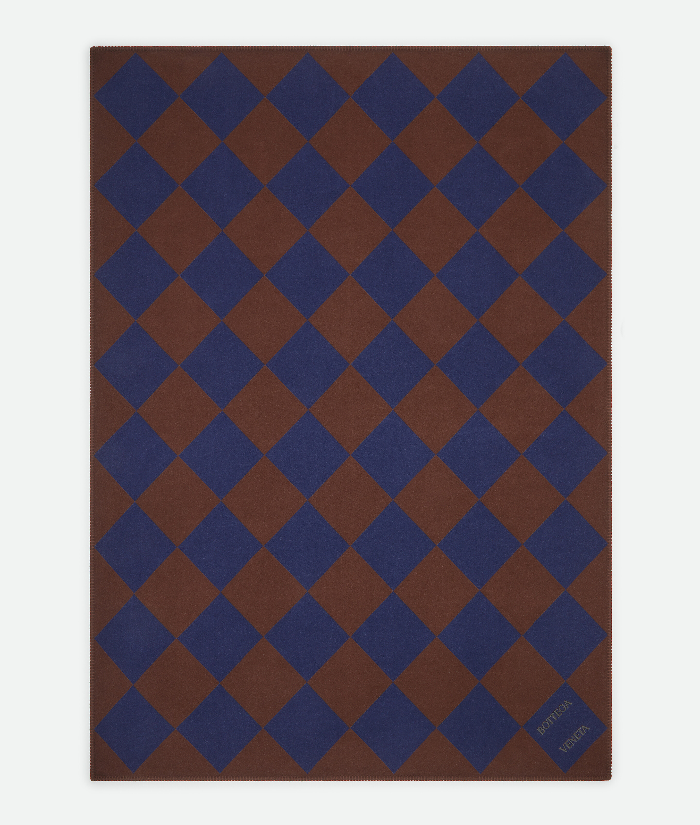 Jacquard Check Blanket in Abyss/wood Bottega Veneta Luxembourg EN - Image 1