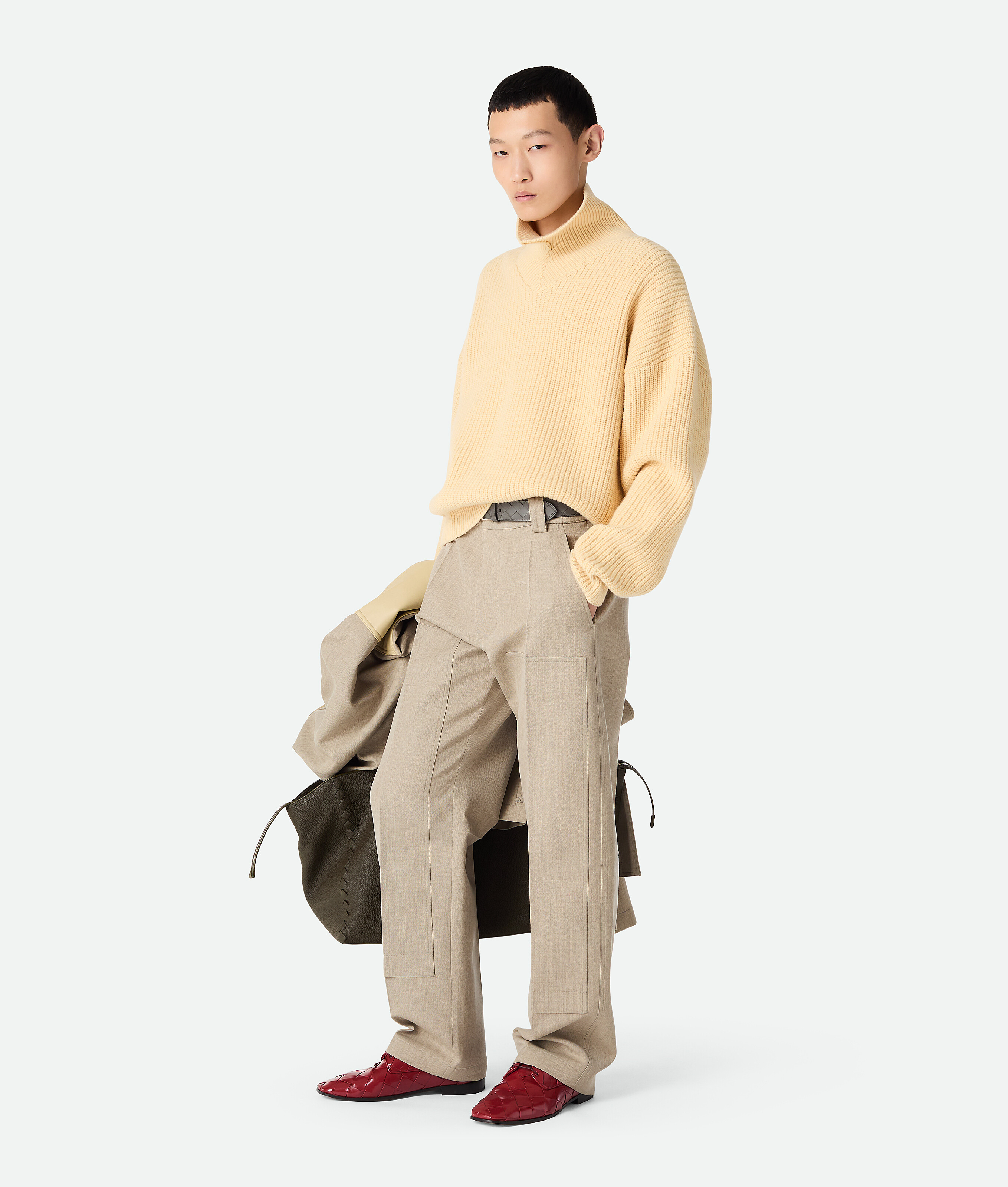 Bottega Veneta Pull En Laine Et Cachemire In Shell