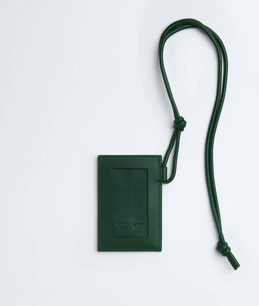 Cassette Badge Holder in Emerald green Bottega Veneta South Korea EN - Image 2
