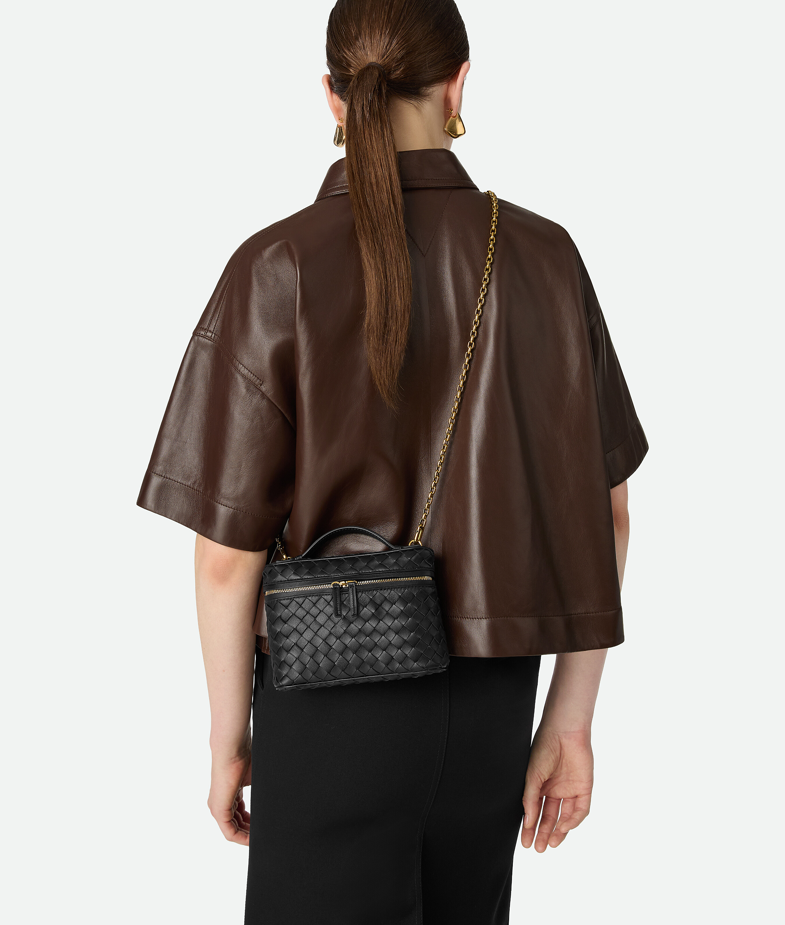 Bottega Veneta Small Soft Vanity In Black