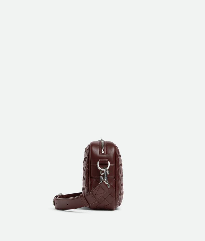 Men's Small Intrecciato Camera Bag in Madder brown Bottega Veneta United Kingdom EN - Image 4