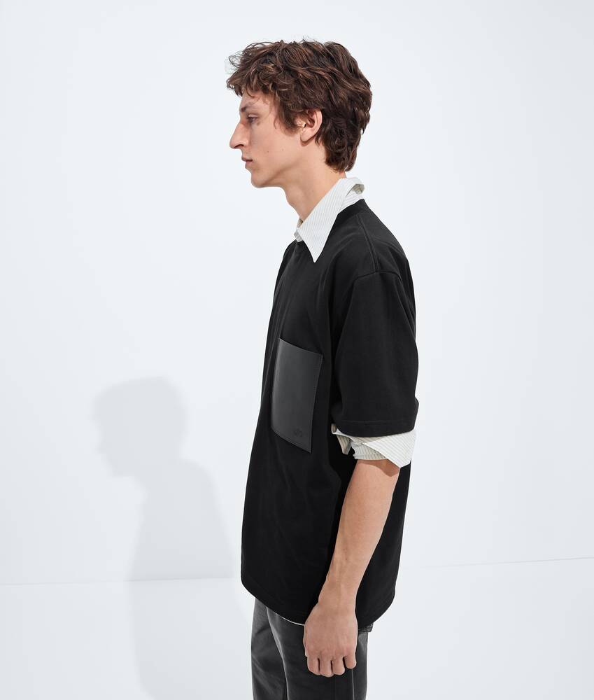 Men's Cotton Jersey T-Shirt in Double black Bottega Veneta Estonia EN - Image 2