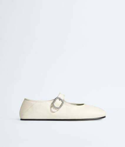 Women's Veneziana Mary-Jane Ballerina in Alabaster Bottega Veneta Cyprus EN - Image 1