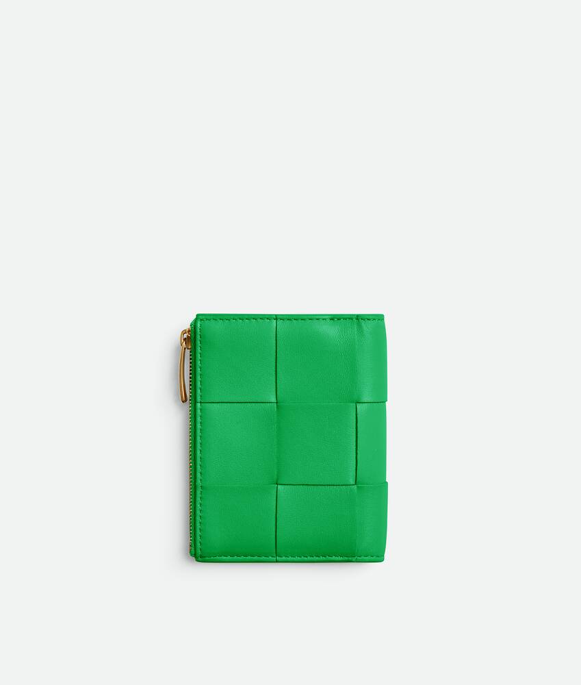 Women's Small Cassette Bi-Fold Zip Wallet in Parakeet Bottega Veneta Slovakia EN - Image 3