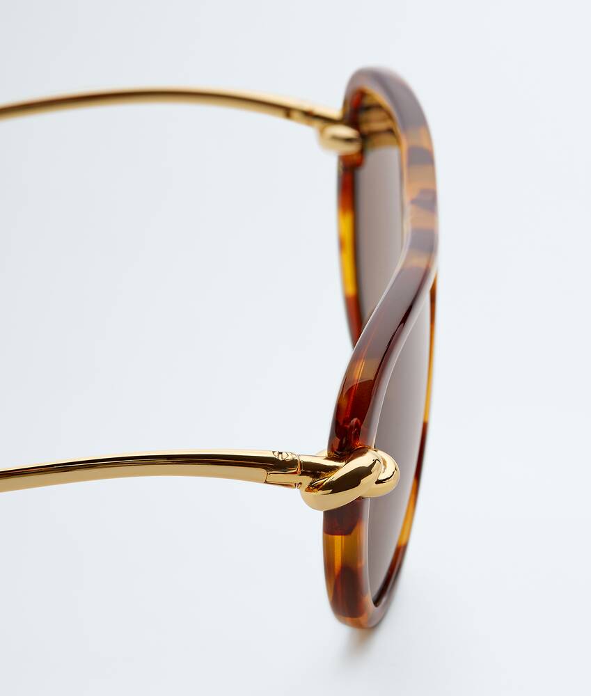Lunettes de soleil aviateur Knot en Havana/brown Bottega Veneta Canada FR - Image 4