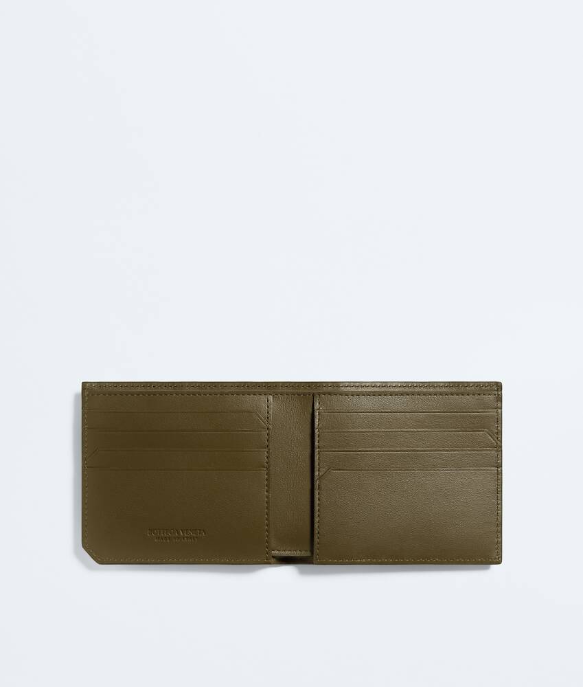 Men's Intrecciato Piccolo Bi-Fold Wallet in Bark green/olive oil Bottega Veneta Croatia EN - Image 2