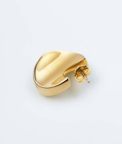 Women's Small Disc Earrings in Yellow gold Bottega Veneta Taiwan EN - Image 4