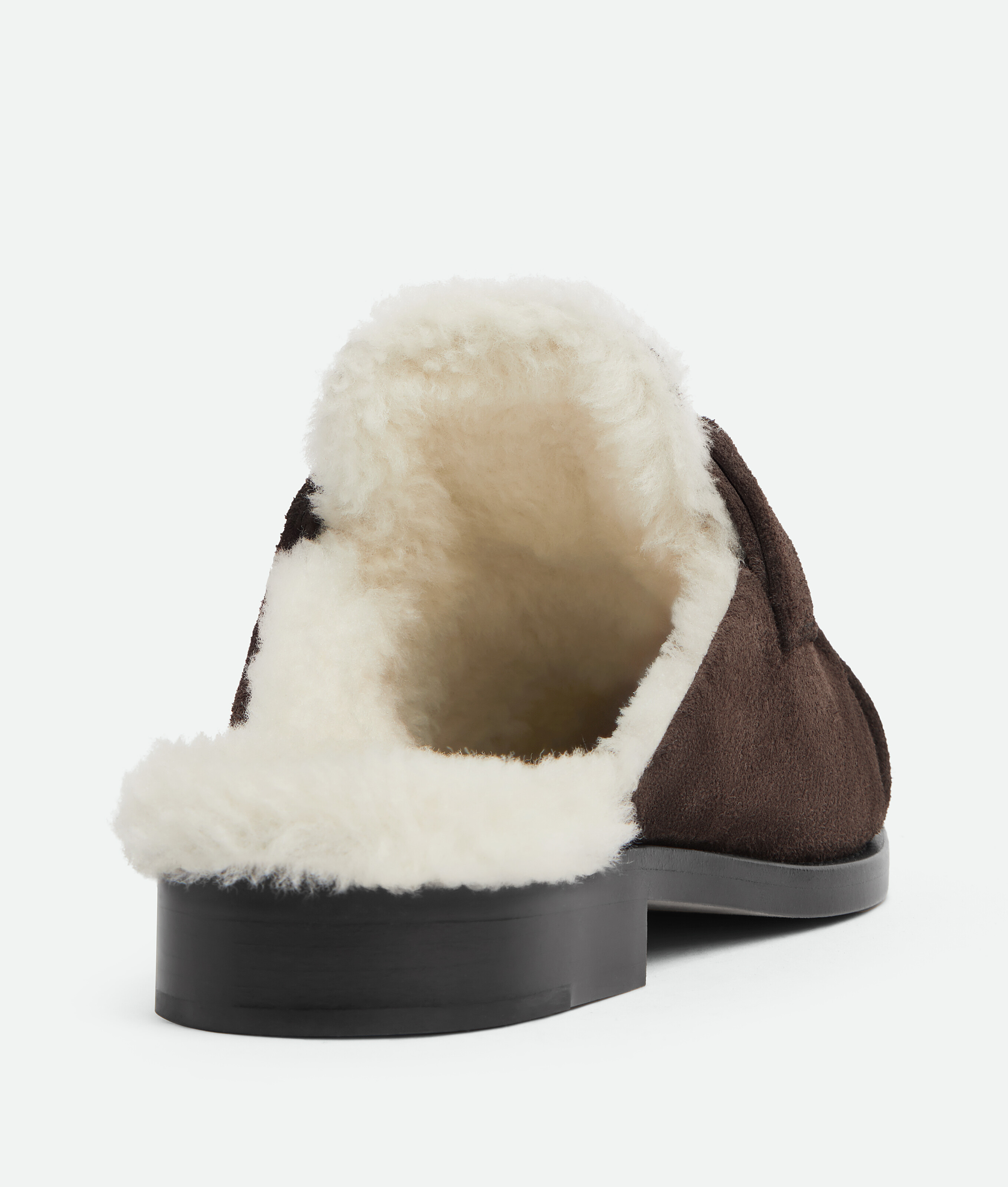 Bottega Veneta Suede-shearling Astaire Mules In Brown