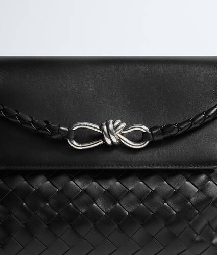 Men's Small Andiamo Messenger in Black Bottega Veneta Singapore EN - Image 7