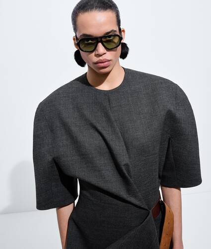Occhiali da sole aviator Sophia Ribbon in Black/green Bottega Veneta Italia IT - Image 2