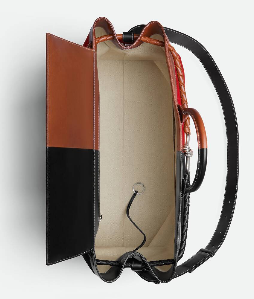 Men's Large Andiamo Voyager in Black/scarlet/light wood Bottega Veneta France EN - Image 3