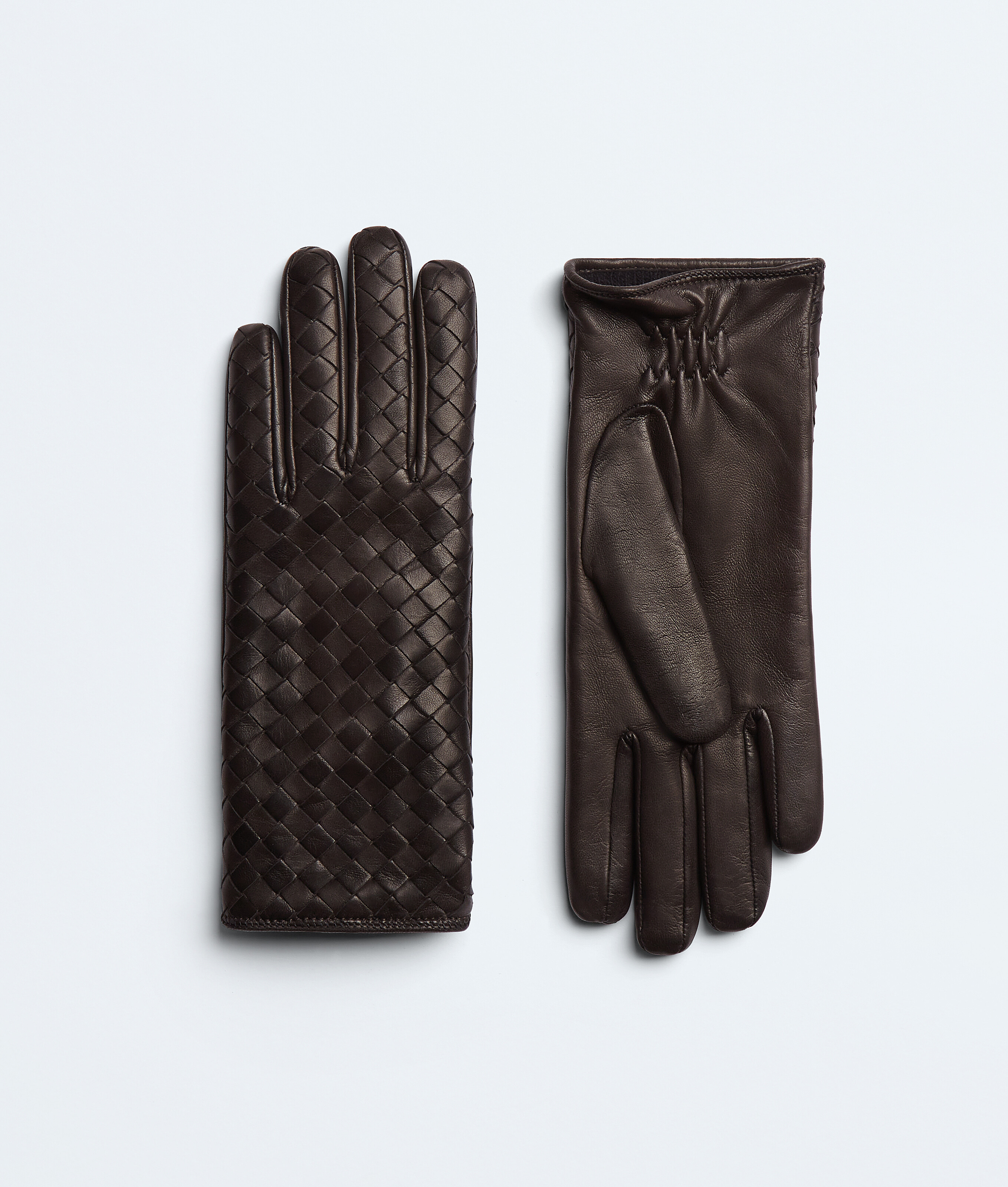 Intrecciato Leather Gloves