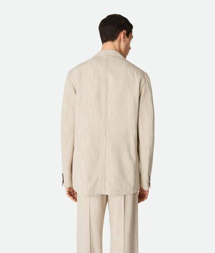 Men's Viscose And Silk Jacket in Grey putty Bottega Veneta Belgium EN - Image 3