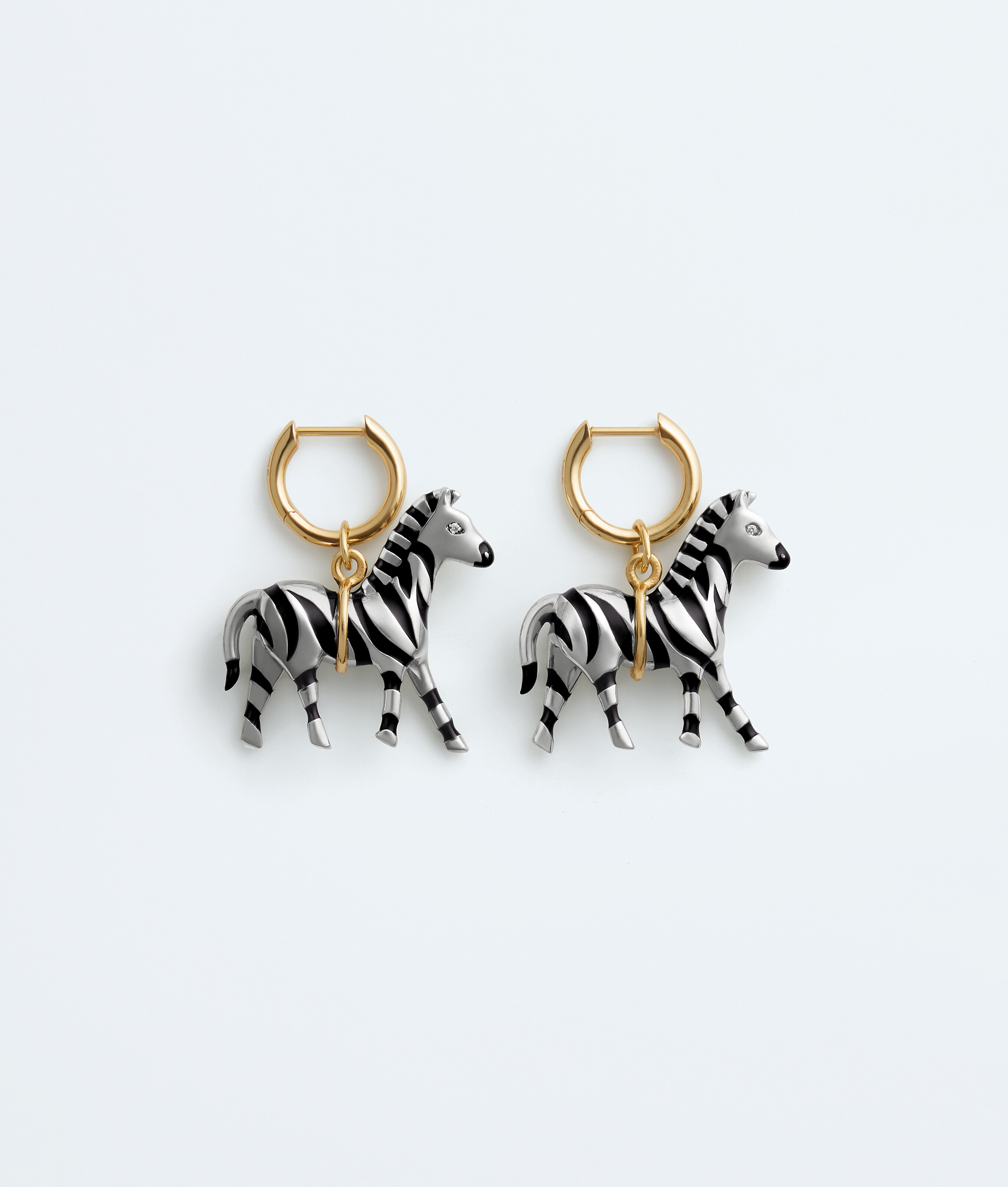Women's Animal Earrings in White/black Bottega Veneta Malaysia EN - Image 1