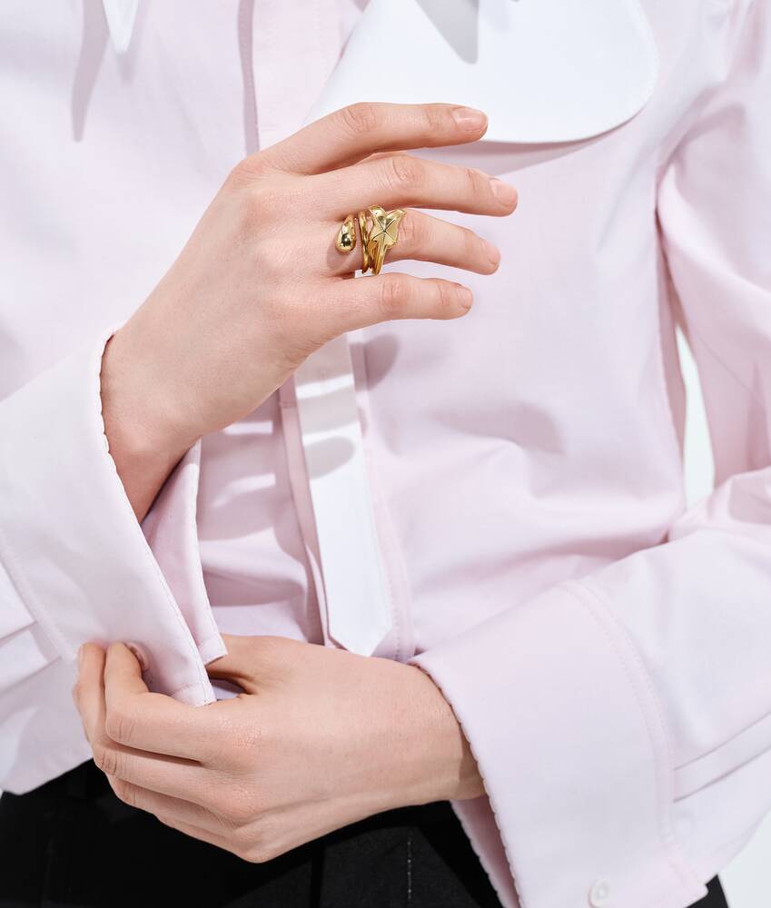 Ela's Anel Drop em Yellow gold Bottega Veneta Brasil PT - Image 2