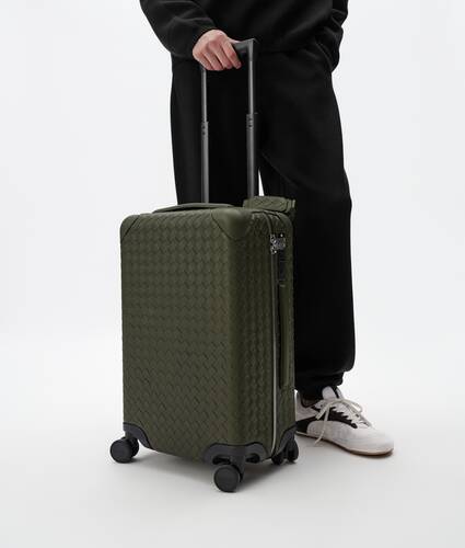 Men's Odyssey Intrecciato Cabin Suitcase in Bark green Bottega Veneta Cyprus EN - Image 2