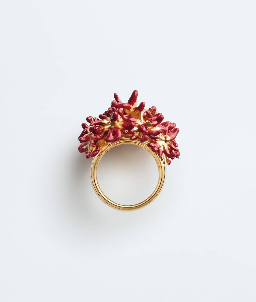 Women's Sea Coral Ring in Cardinal Bottega Veneta Bulgaria EN - Image 3