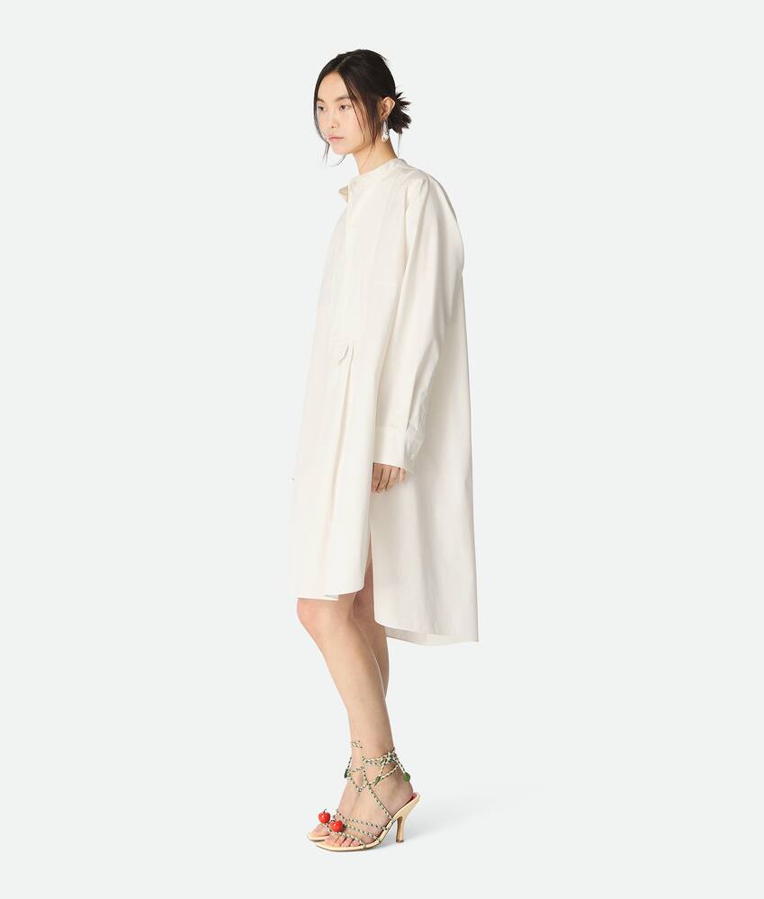 Women's Compact Cotton Dress in Chalk Bottega Veneta Czechia EN - Image 2