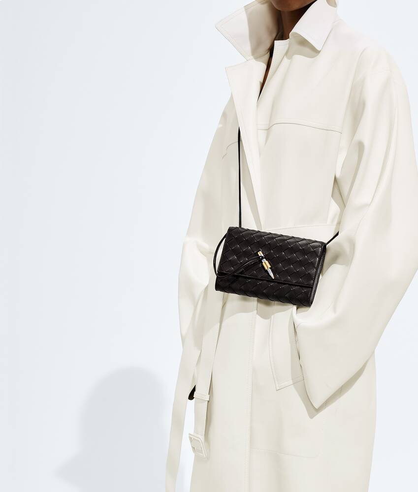 Women's Andiamo Pouch On Strap in Espresso Bottega Veneta United Kingdom EN - Image 2