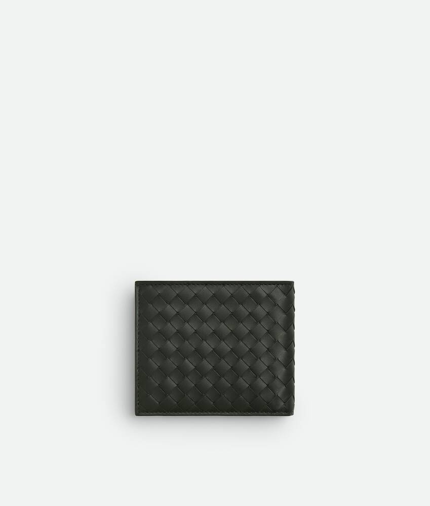 Men's Intrecciato Piccolo Bi-Fold Wallet With Coin Purse in Dark green Bottega Veneta United Kingdom EN - Image 3