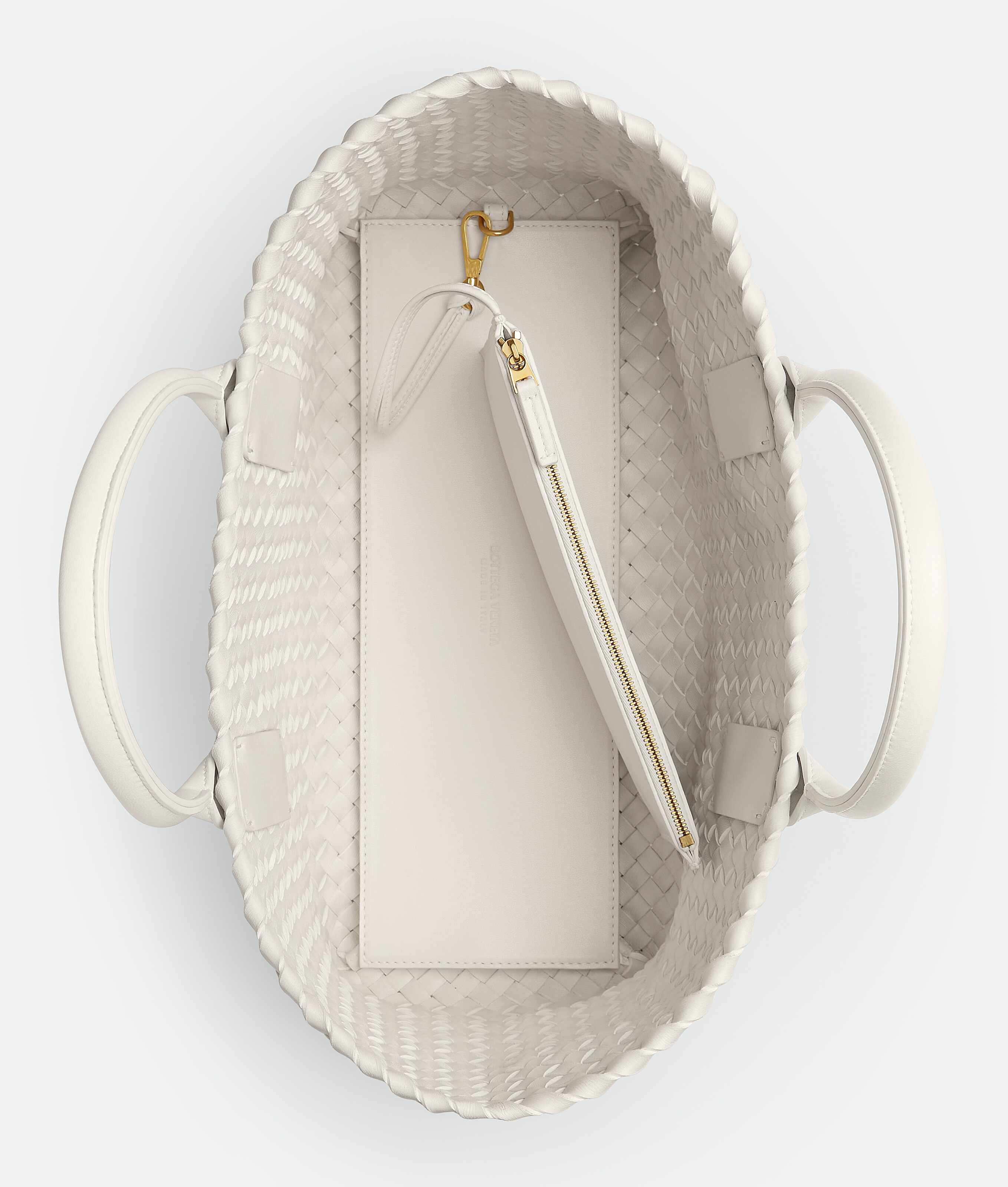 Small Cabat in White Bottega Veneta Spain EN - Image 3