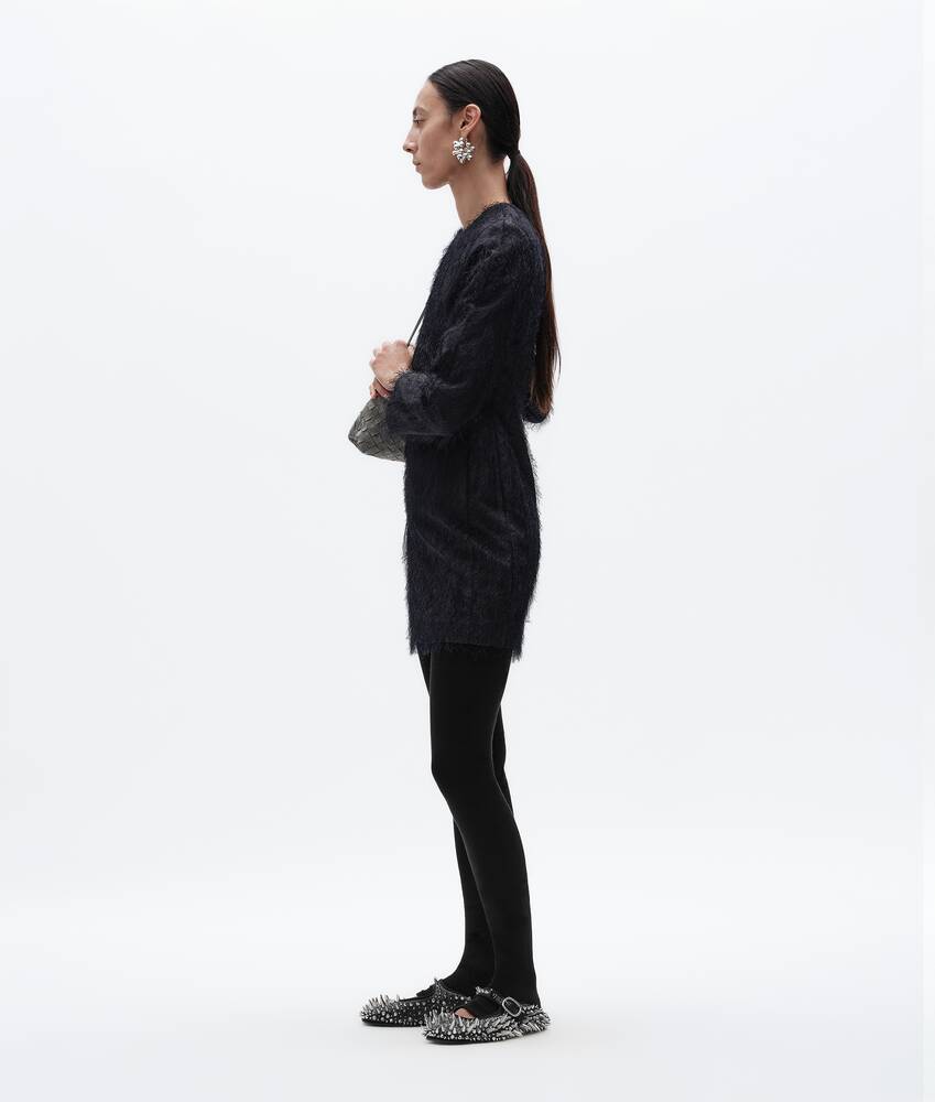 Women's Viscose and Silk Fil Coup&eacute; Dress in Midnight blue Bottega Veneta Singapore EN - Image 2