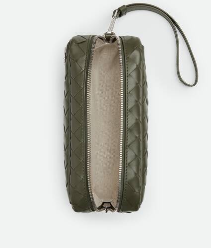 Intrecciato Small Pouch With Wristlet