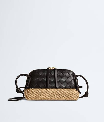 Ela's Pouch Concert em Espresso/natural Bottega Veneta Brasil PT - Image 1