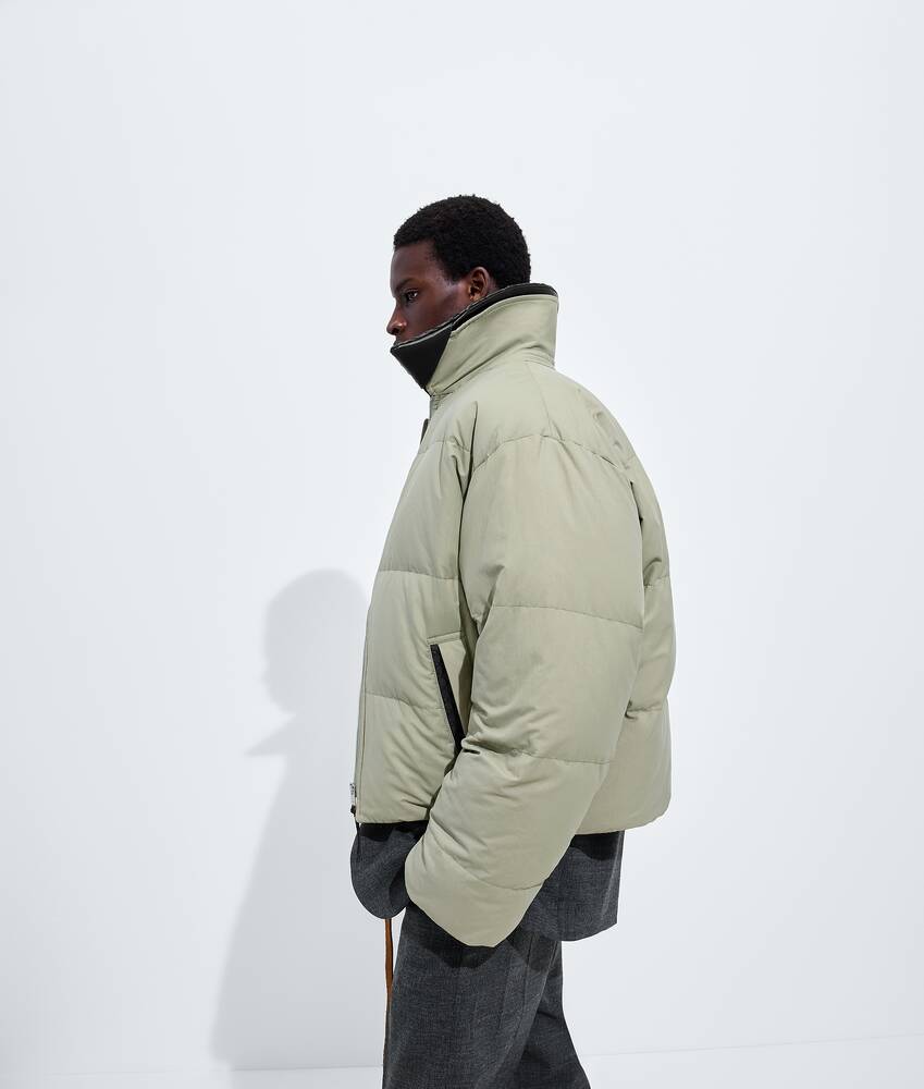 Men's Cotton and Nylon Twill Puffer Jacket in Tarragon Bottega Veneta Canada EN - Image 2