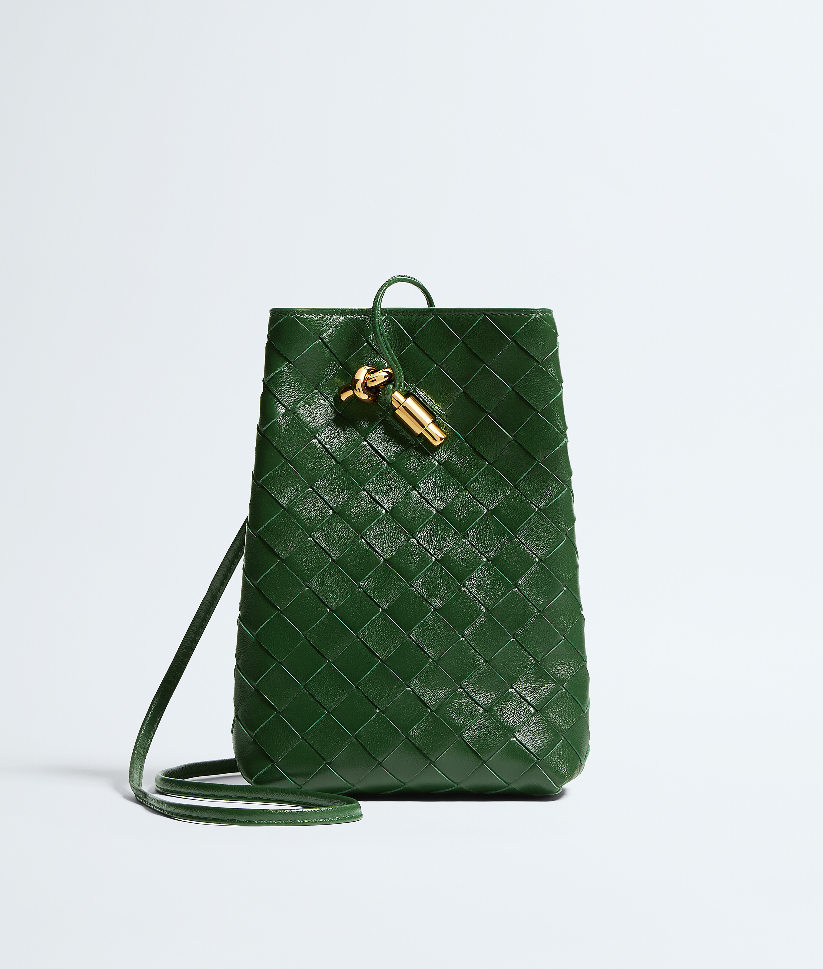 Women's Andiamo Phone Pouch in Basil Bottega Veneta Belgium EN - Image 1
