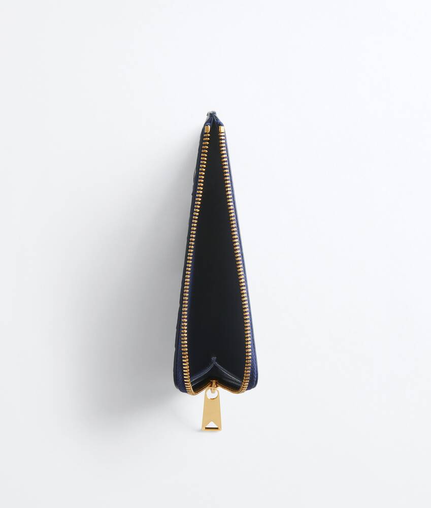 Women's Intrecciato L-Zipped Card Case in Petroleum/glacial Bottega Veneta Italy EN - Image 2